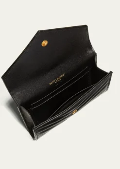 Saint LaurentYSL Monogram Small Flap Wallet in Grained Leather