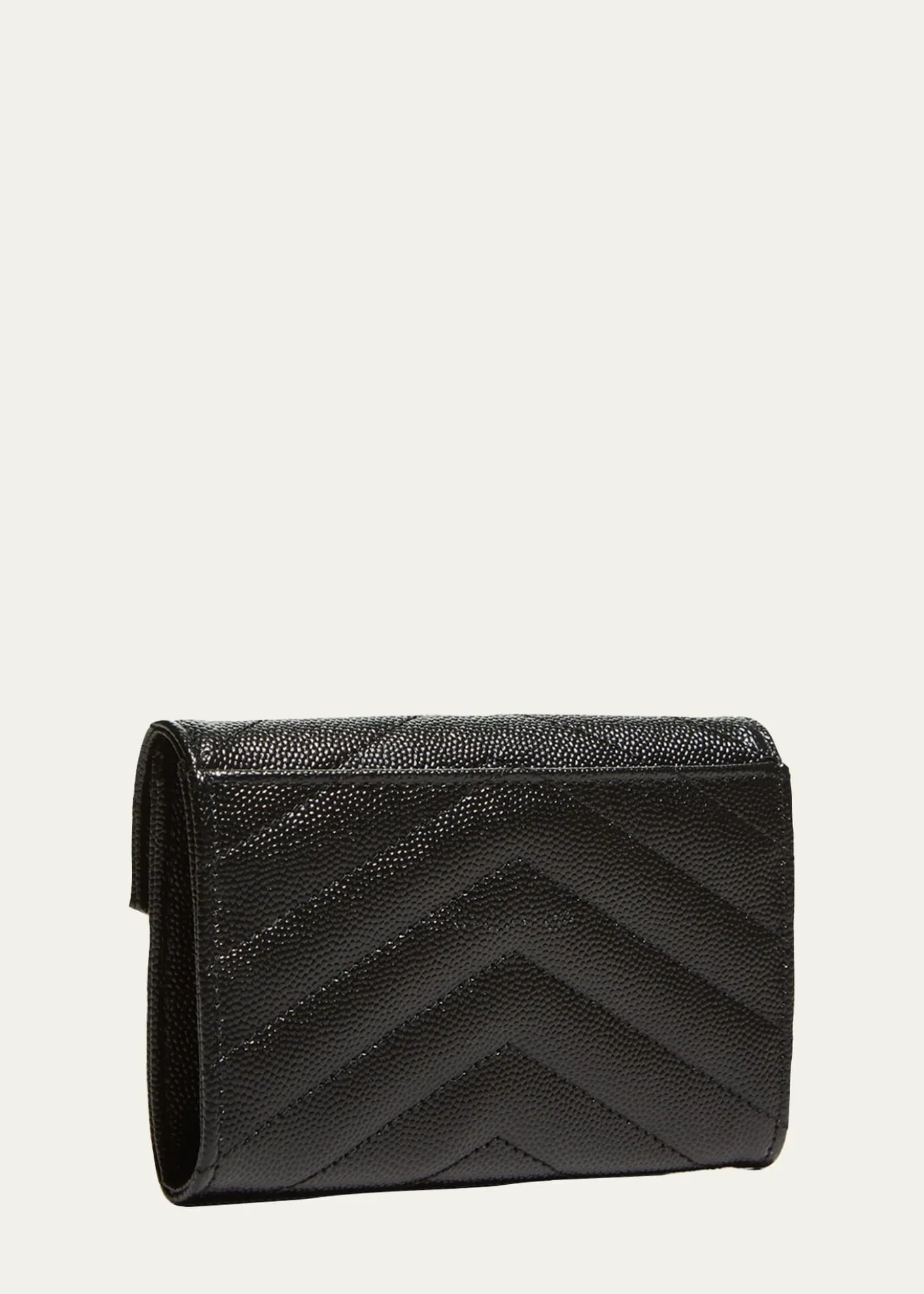 Saint LaurentYSL Monogram Small Flap Wallet in Grained Leather