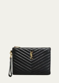 Saint LaurentYSL Monogram Small Pouch in Smooth Leather
