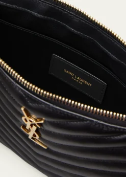 Saint LaurentYSL Monogram Small Pouch in Smooth Leather