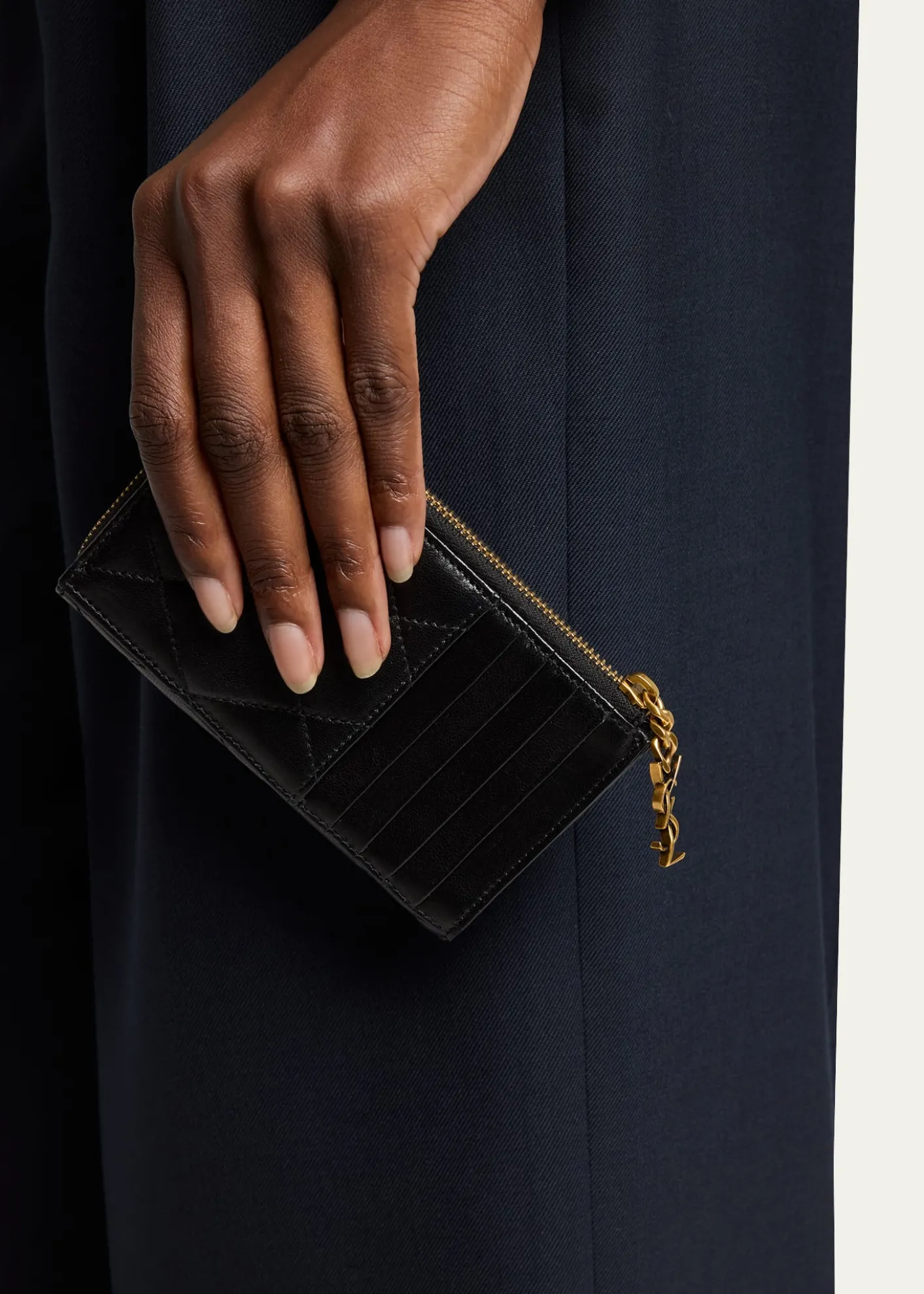 Saint LaurentYSL Quilted Leather Wallet