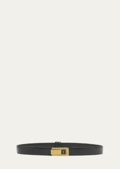 Saint LaurentYSL Skinny Leather Belt