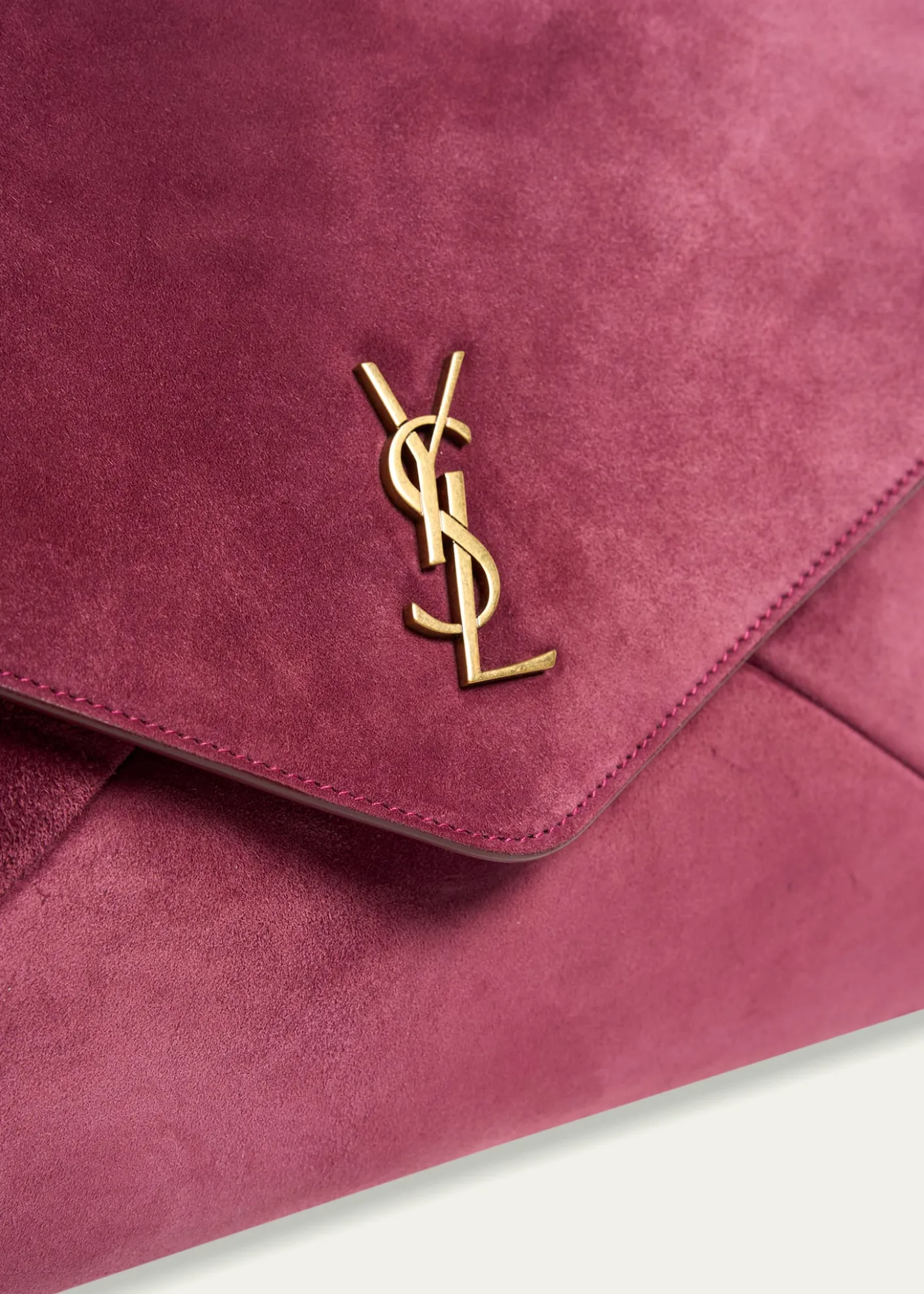 Saint LaurentYSL XXL Suede Envelope Pouch Clutch Bag