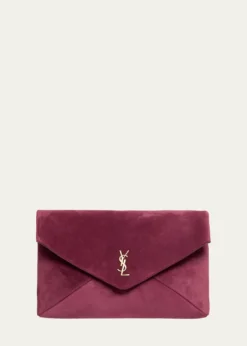 Saint LaurentYSL XXL Suede Envelope Pouch Clutch Bag