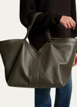 Saint LaurentY Stitch Tote Bag in Calfskin Leather