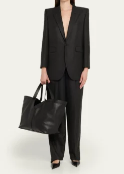 Saint LaurentY Stitch Tote Bag in Calfskin Leather