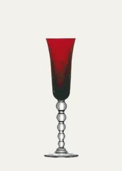 Saint Louis CrystalBubble Flute, Red