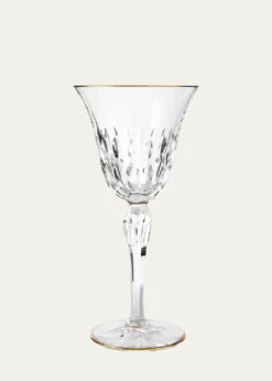 Saint Louis CrystalStella Water Goblet with Gold Rim