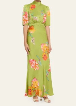 SaloniAdele B Floral Silk Dress