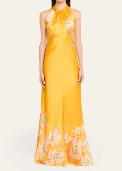 SaloniCozette Floral Silk Dress