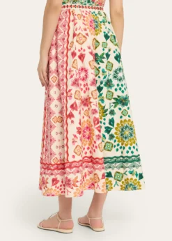 SaloniJudi B Printed Button-Front Skirt
