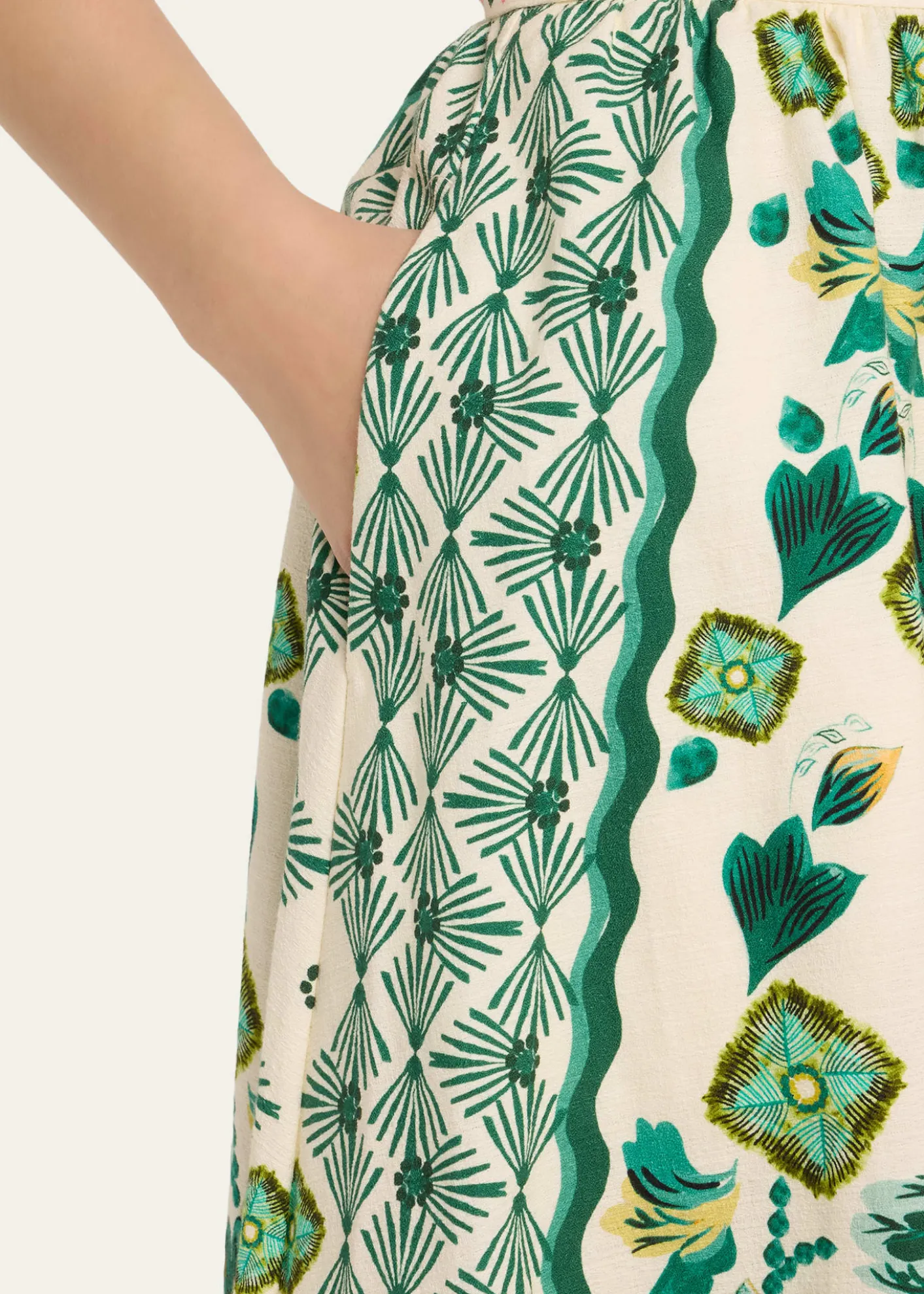 SaloniJudi B Printed Button-Front Skirt