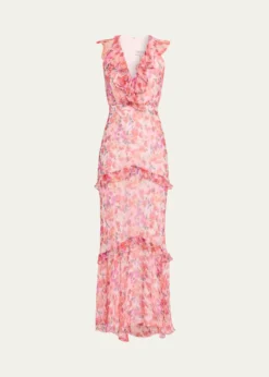 SaloniRita Tiered Ruffle Cocktail Dress