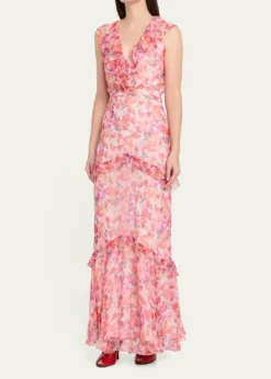 SaloniRita Tiered Ruffle Cocktail Dress