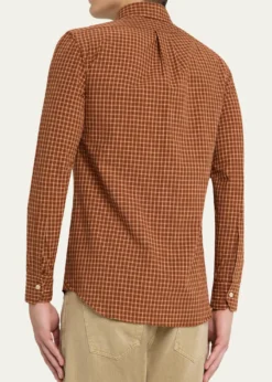 Salvatore PiccoloMen's Cotton Windowpane Plaid Sport Shirt