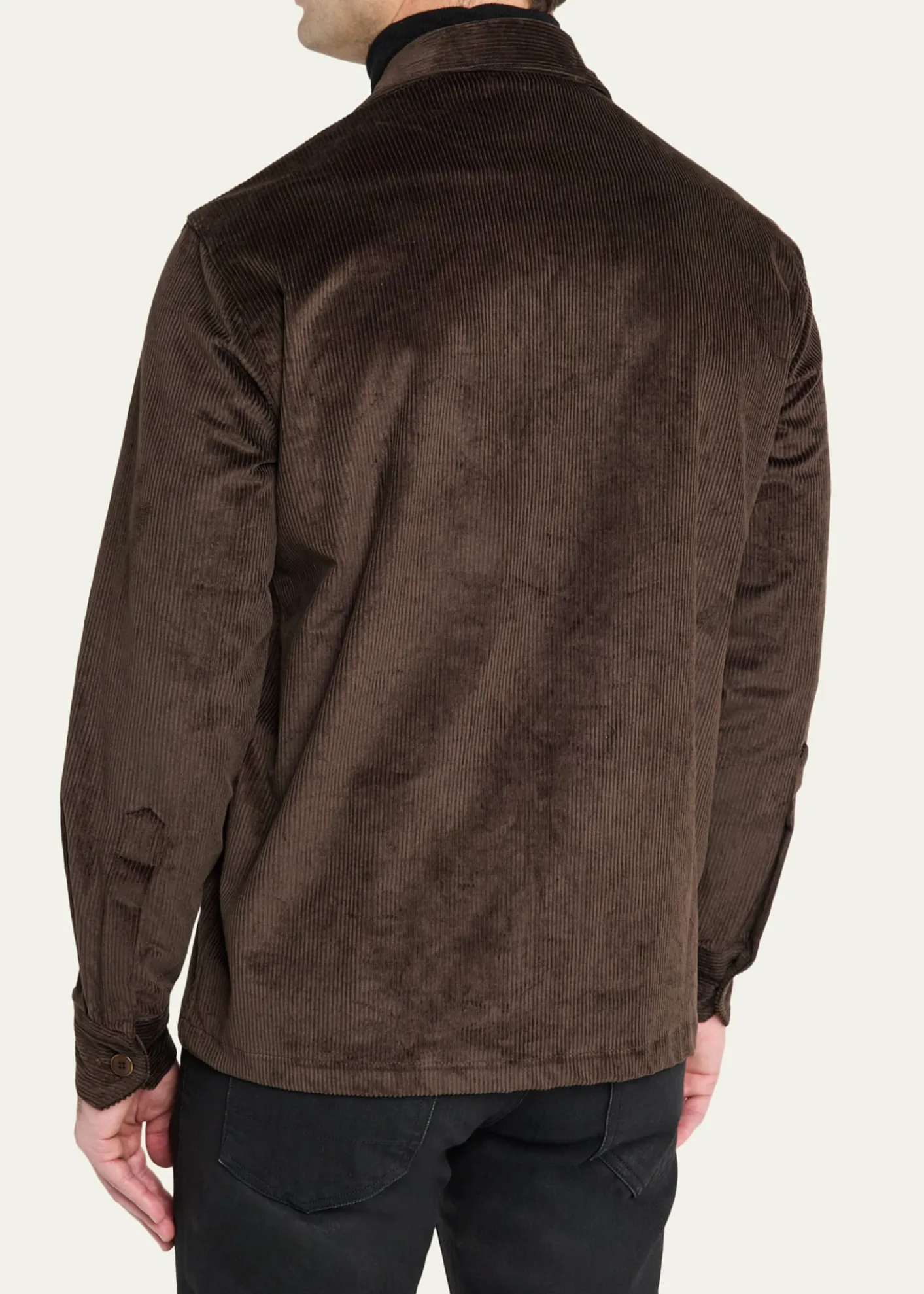 Salvatore PiccoloMen's Cotton Corduroy Dual-Pocket Overshirt