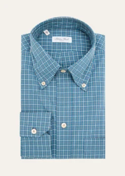 Salvatore PiccoloMen's Cotton Plaid Pocket Button-Down Shirt