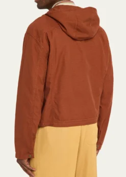 SanderlakMen's Cotton Hooded Utility Jacket