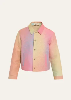 Sanderlakx Maharam Men's Multicolor Jacquard Blouson Jacket