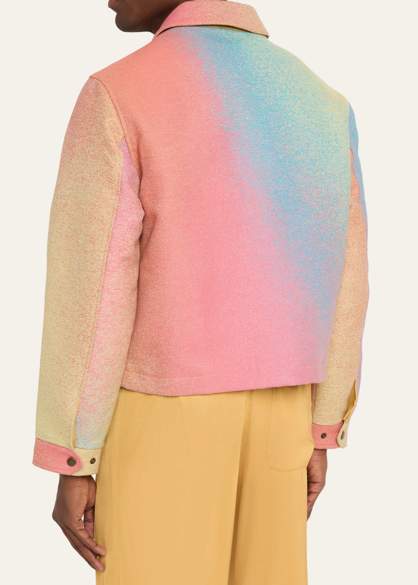 Sanderlakx Maharam Men's Multicolor Jacquard Blouson Jacket