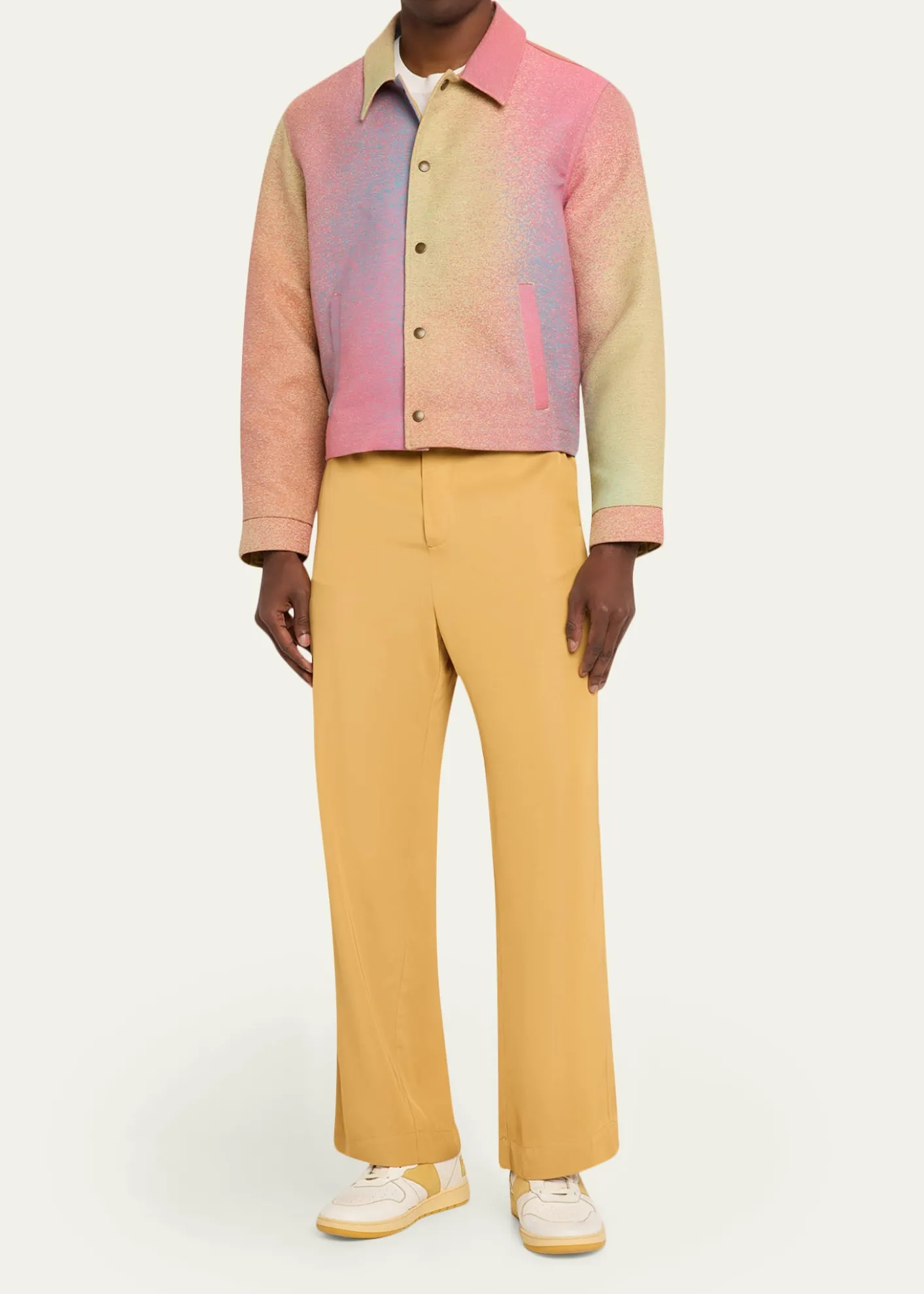 Sanderlakx Maharam Men's Multicolor Jacquard Blouson Jacket