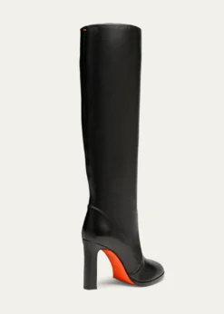 SantoniAndy Leather Stiletto Knee Boots