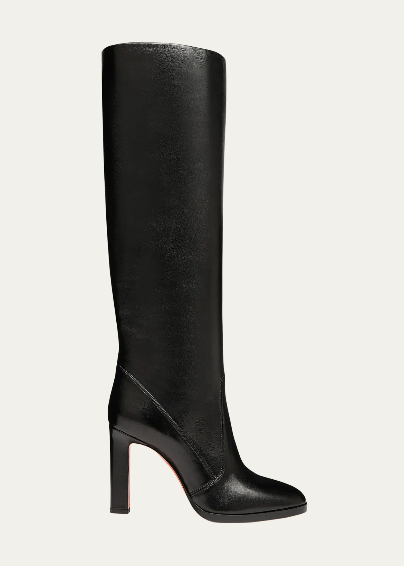 SantoniAndy Leather Stiletto Knee Boots