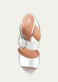 SantoniBruxel Metallic Buckle Platform Sandals
