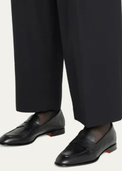 SantoniFamed Leather Penny Loafers