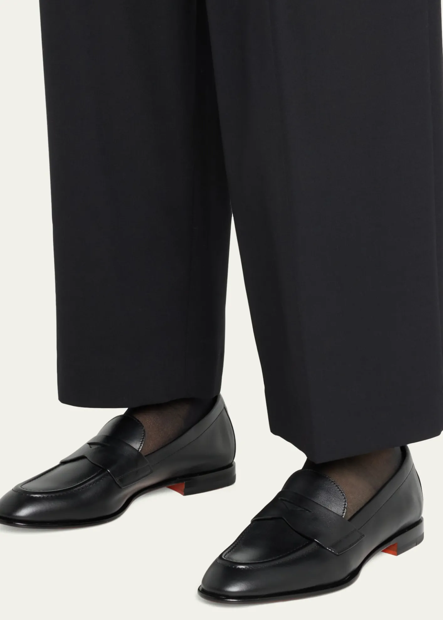SantoniFamed Leather Penny Loafers