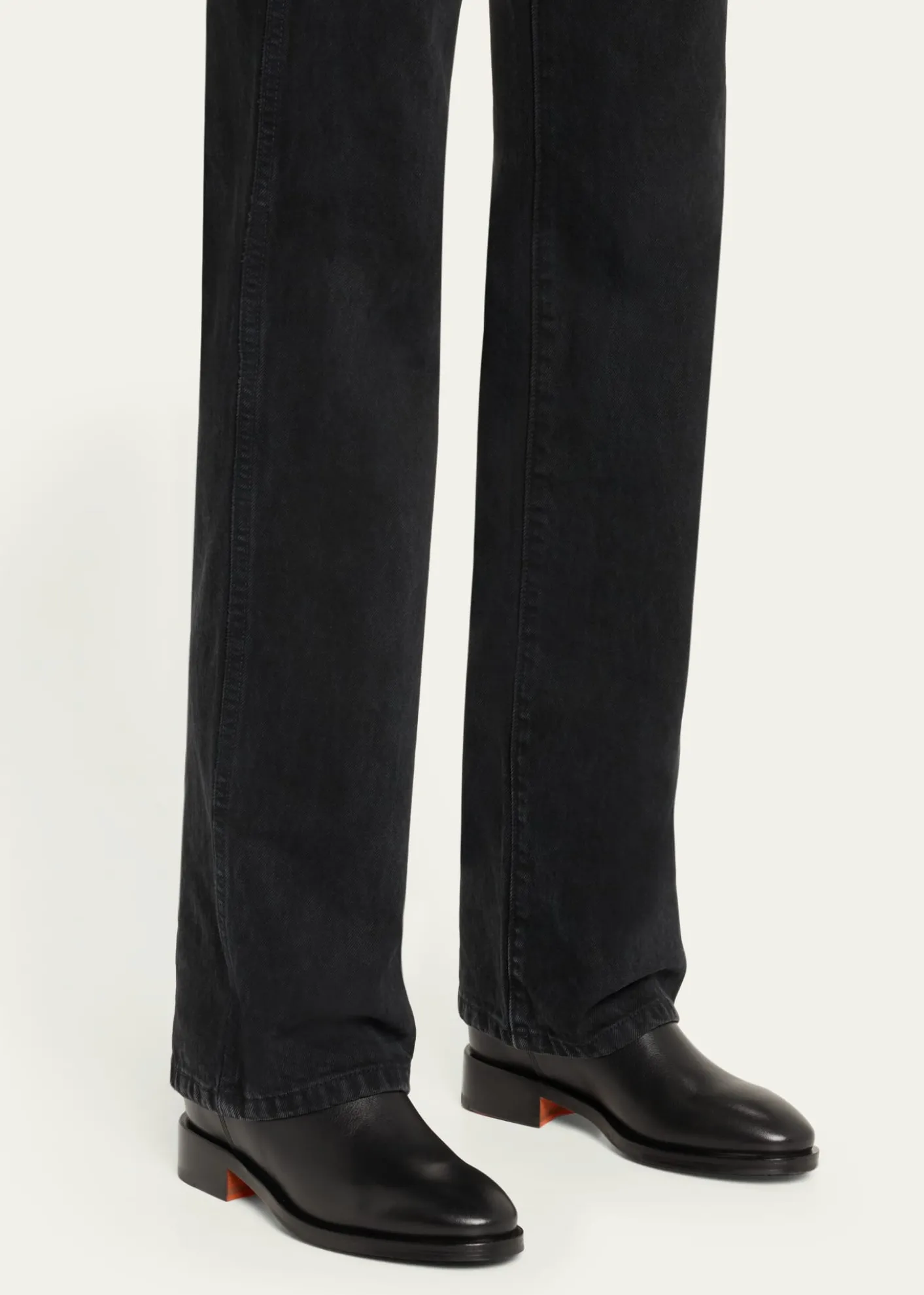 SantoniFleeces Leather Mid Boots