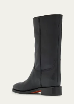 SantoniFleeces Leather Mid Boots