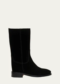 SantoniFleeces Suede Tall Ranch Boots