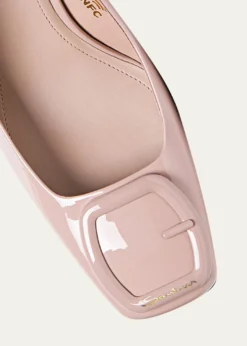 SantoniLemon Patent Buckle Slingback Pumps