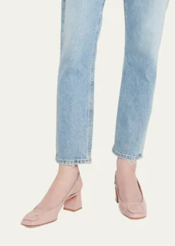 SantoniLemon Patent Buckle Slingback Pumps