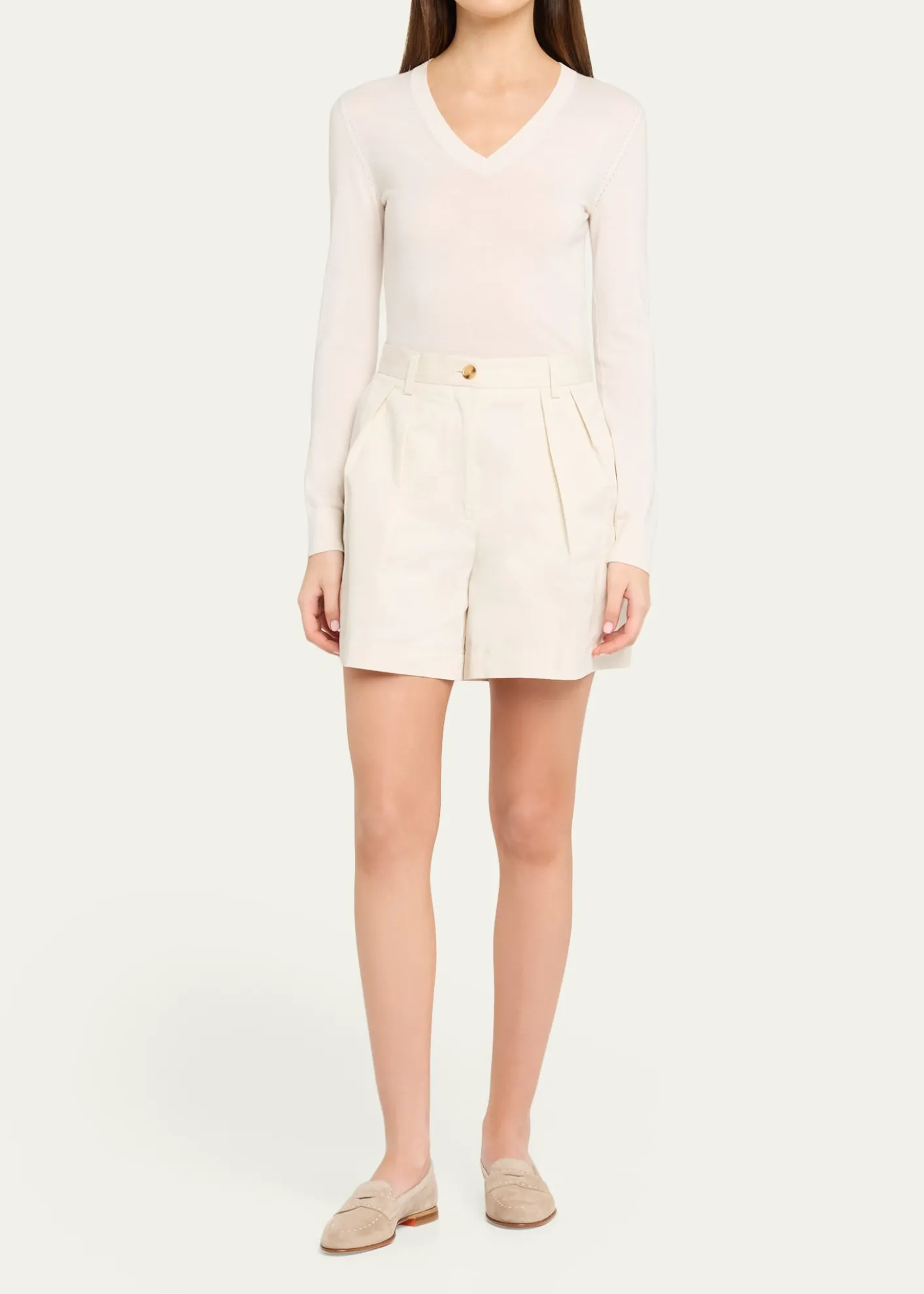 SantoniMarlene Suede Penny Loafers