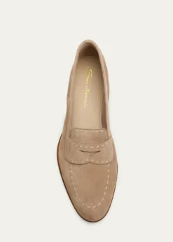 SantoniMarlene Suede Penny Loafers
