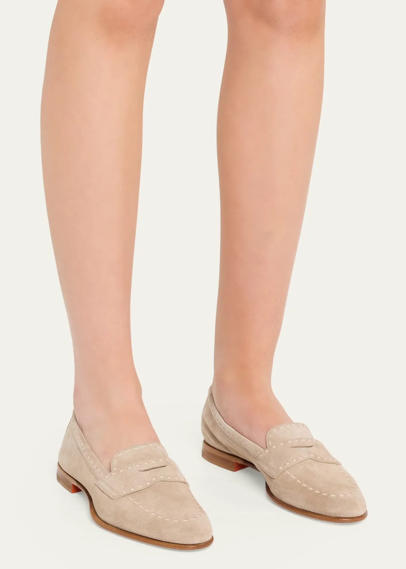 SantoniMarlene Suede Penny Loafers