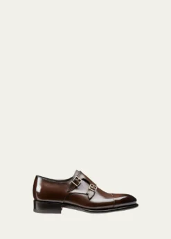 SantoniMen's Ira Double-Monk Leather Shoes