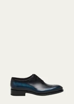 SantoniMen's Kaj Bicolor Brogue Leather Oxfords