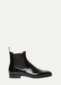 SantoniMen's Archerboot Leather-Sole Burnished Calfskin Chelsea Boots