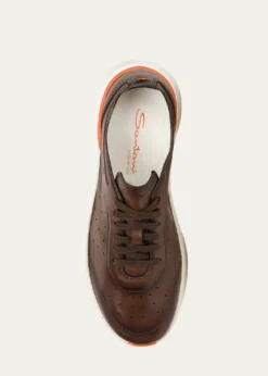 SantoniMen's Bounce Lambskin Runner Sneakers