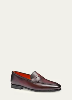 SantoniMen's Carlo Leather Penny Loafers