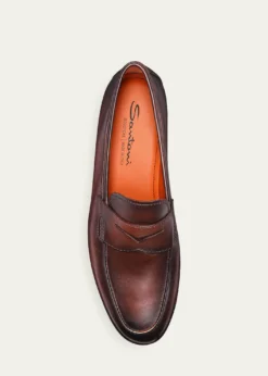 SantoniMen's Carlo Leather Penny Loafers