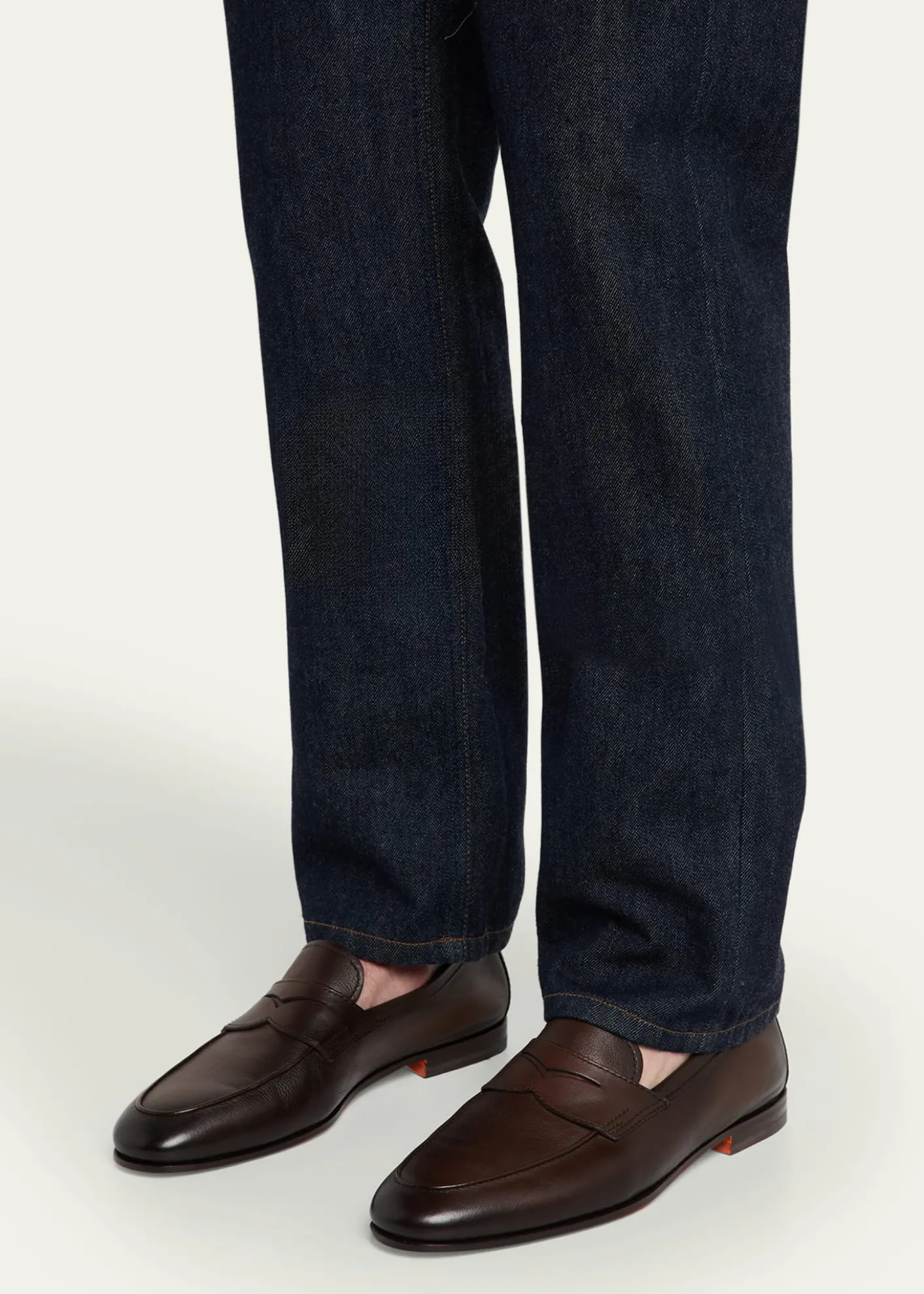 SantoniMen's Carlos Reverse Goodyear Leather Loafers