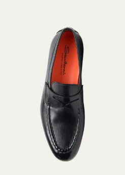 SantoniMen's Door Leather Penny Loafers