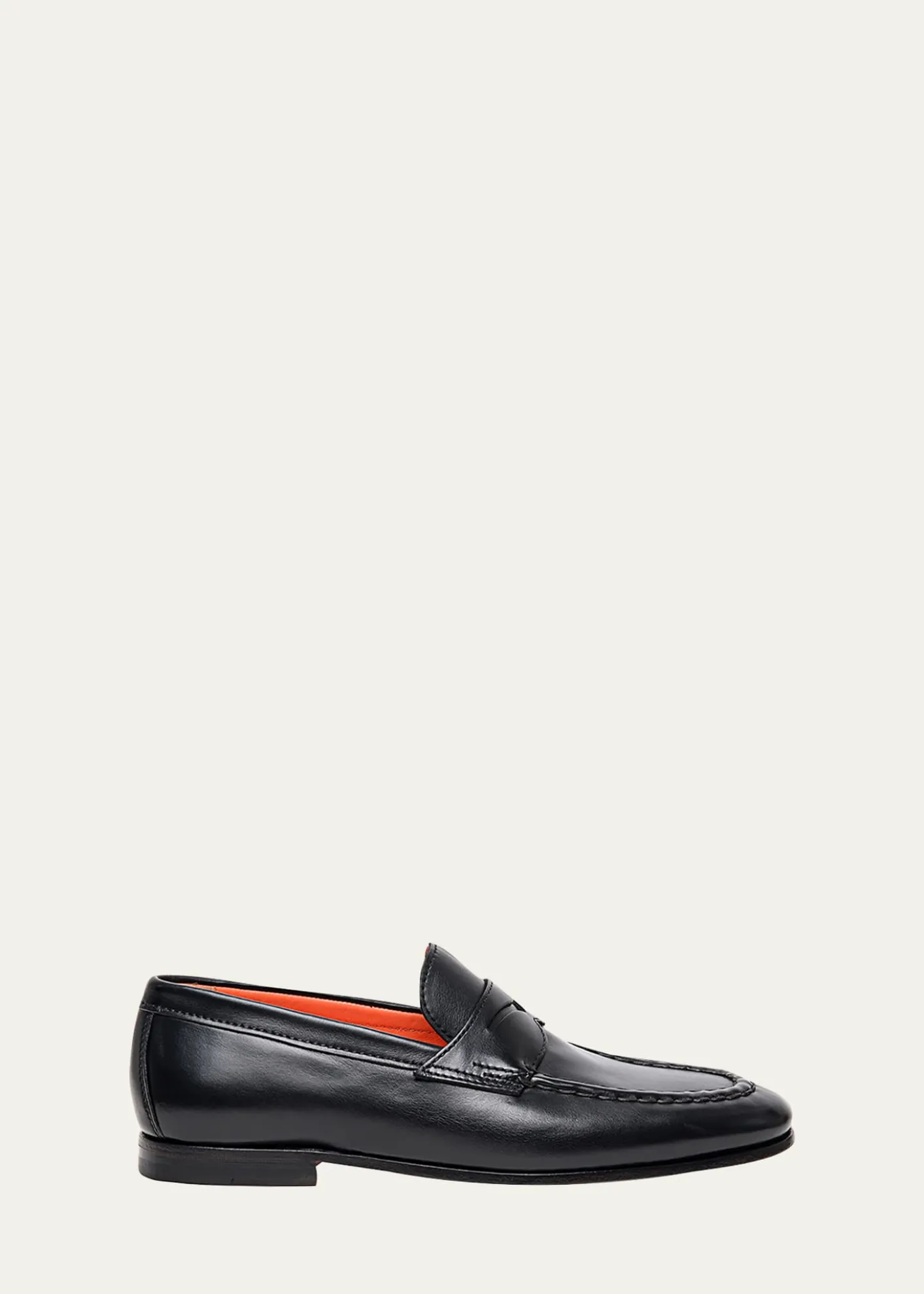 SantoniMen's Door Leather Penny Loafers