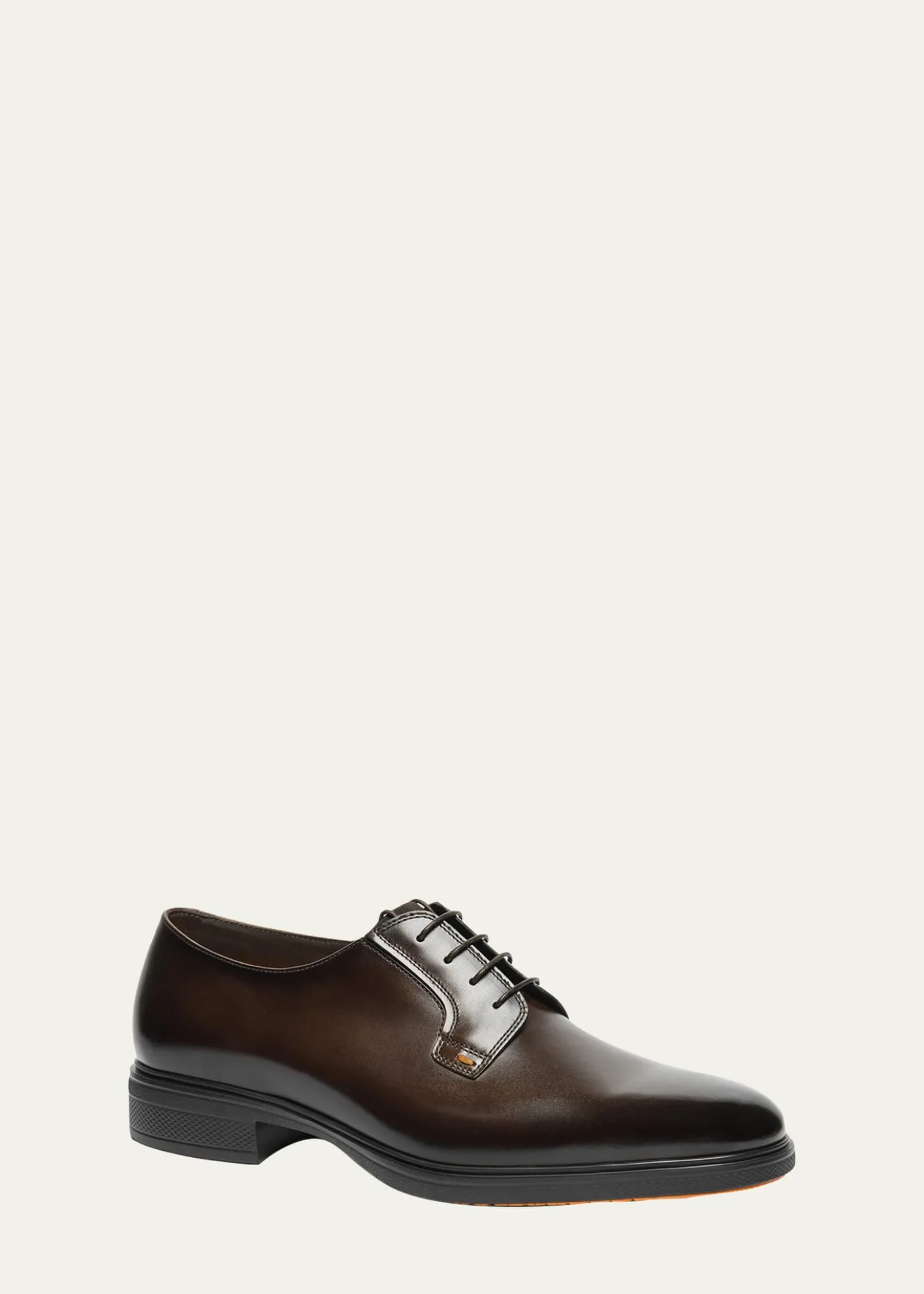 SantoniMen's Easy Collection Leather Rubber-Sole Derby Shoes