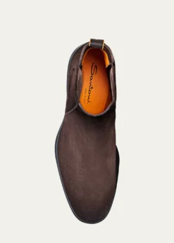 SantoniMen's Easy Suede Chelsea Boots