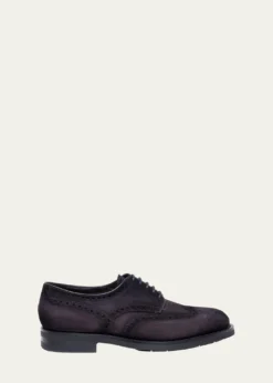 SantoniMen's Emil Suede Brogue Wingtip Derby Shoes